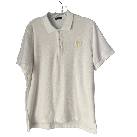 ATM Anthony Thomas Melillo Tops - 22. NWOT ATM Anthony Thomas Melillo White Cotton Polo w/ Palm Tree